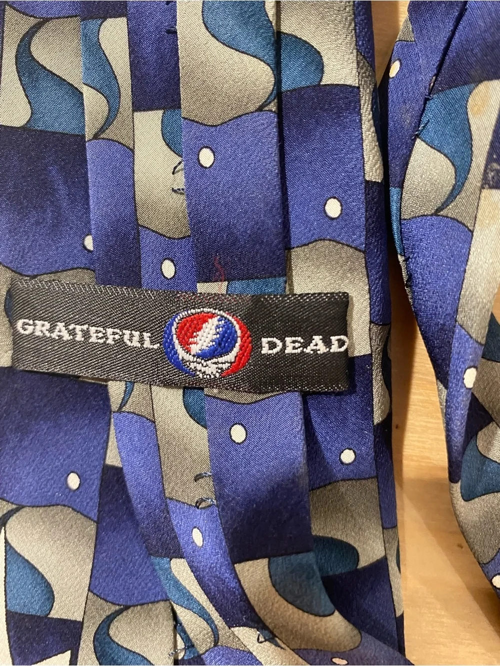 Grateful Dead Blue and Light Blue Geometric Tie (RO)
